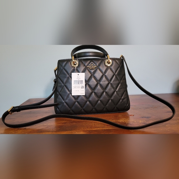 NWT | Kate Spade | Quilted Blk Leather Bag w/ Dust Bag - Picture 4 of 12